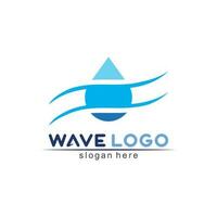 Water wave icon vector