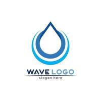 Water wave icon vector