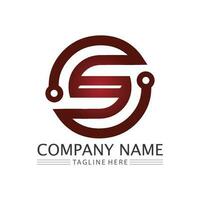 Business corporate letter S logo design vector. vector
