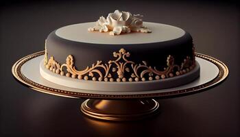 Chocolate dessert food decoration gourmet luxury celebration elegance , photo