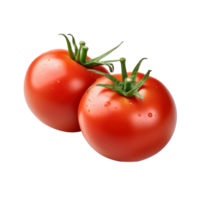 Red tomatoes isolated on transparent background, created with png
