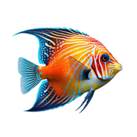 tropical poisson isolé sur transparent arrière-plan, établi avec génératif ai png
