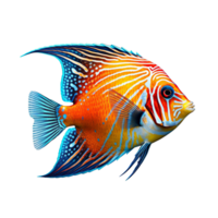 tropical peixe isolado em transparente fundo, criada com generativo ai png