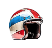 Vintage bike helmet isolated on transparent background, created with png