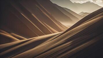 Desert sand dunes in Death Valley, genrative ai photo