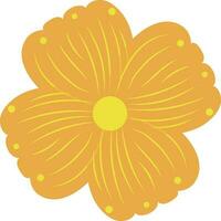 amarillo flor ilustración diseño gráfico elemento Arte tarjeta vector