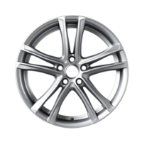 Modern shiny car rim isolated on transparent background, created with generative AI png