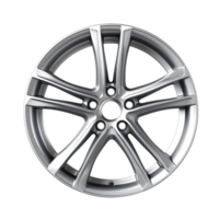 Modern shiny car rim isolated on transparent background, created with png