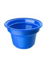 Blue empty plastic basin isolated on transparent background, created with png