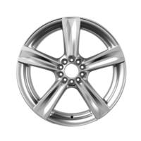 Modern shiny car rim isolated on transparent background, created with png