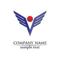 V letras plantilla de logotipo y símbolos de la empresa vector