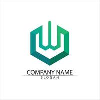 W Letter Logo Template vector