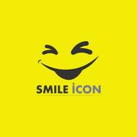 icono de sonrisa, sonrisa, diseño de logotipo vectorial, emoticonos felices, diseño divertido y felicidad de emoji vectorial vector