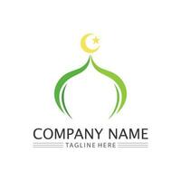 islamic icon and ramadhan logo design vector graphic sign