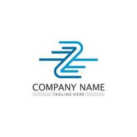 Z letter and font Z logo design vector identity illustration