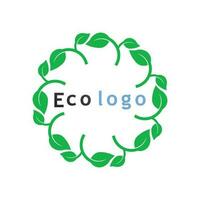 árbol y hoja logos de verde árbol hoja ecología vector