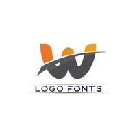 W Letter Logo Template vector