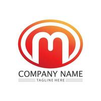 M Letter Logo Template vector