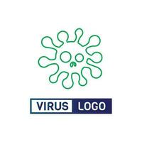 virus corona vector de virus y diseño de máscara logo vector viral y símbolo de icono de diseño