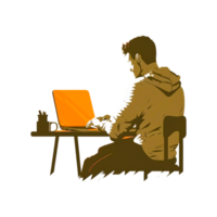 Freelancer png , working from home png generative ai