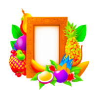 Nature Inspired Frame Design  PNG generative ai