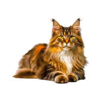 brun katt illustration generativ ai png