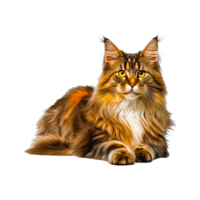 marrón gato ilustración generativo ai png