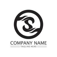 S letter and S logo Business corporate S font logo vector