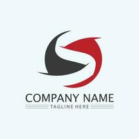 Business corporate letter S logo design vector. vector