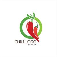 Red hot natural chili icon vector Illustration