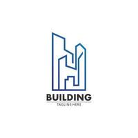 Real estate and home buildings vector logo icons template