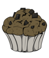 Schokolade Muffin. Illustration png