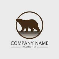 bear logo and animal vector design graphic illustration