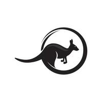 kangaroo animal logo and design vector illustrtion