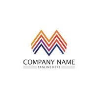 M Letter Logo Template vector