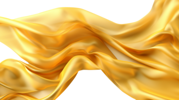 Golden flying fabric, 3d wave cloth png