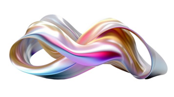 Abstract Iridescent 3D Wave Shape png