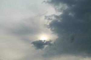 Thunderstorm texture clouds before rain on the sky photo