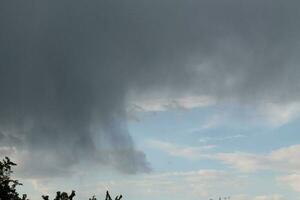 Thunderstorm texture clouds before rain on the sky photo