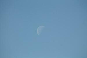 Moon in the sky in the morning photo