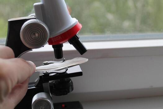 Microscope for taking biological samples photo