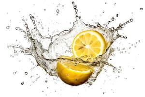 Lemon water splash photo