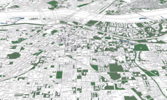 3d ilustração do Dallas massa construção dentro transparente png