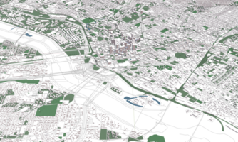 3d ilustração do Dallas massa construção dentro transparente png