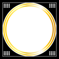 marco bandera modelo. negro y oro antecedentes color con raya línea forma. adecuado para social medios de comunicación enviar y web Internet anuncios png