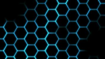 Blue honeycomb pattern glowing as pulsating background in animated futuristic background blue gradient smooth elegance for abstract backgrounds in science fiction or glowing hexagons honeycomb texture video