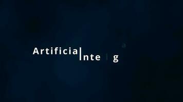 Artificial Intelligence tag cloud and word cloud with articifial intelligence terms like neural network, turing test, machine learning, natural language processing or algorithms digital transformation video