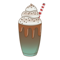 Chocolat menthe avec fouetté crème png