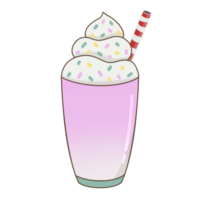 milk with whipped cream png