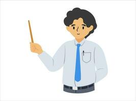 Lecturer character wearing uniform vector